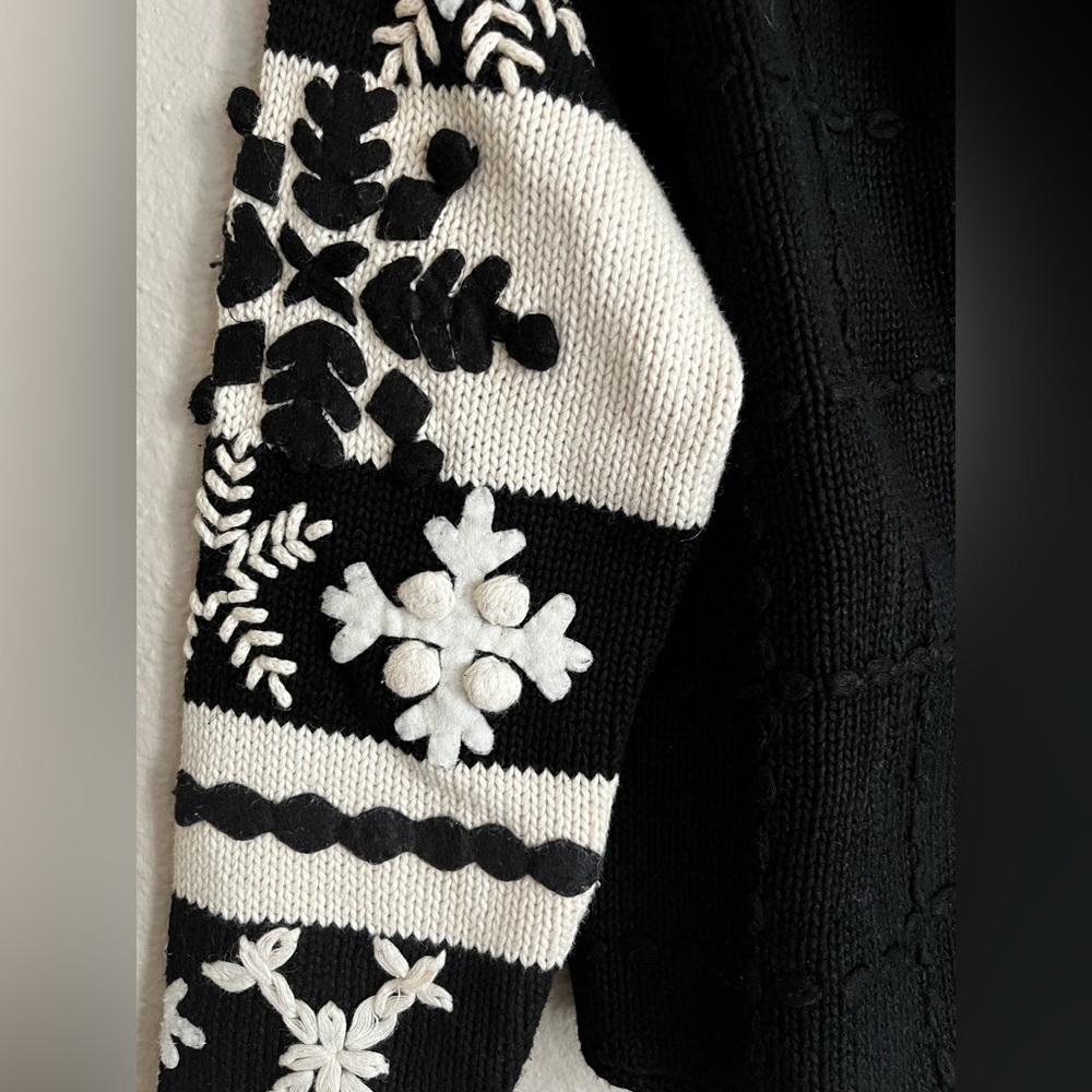 Vintage Michael Simon snowflake zip up sweater - Picture 7 of 8